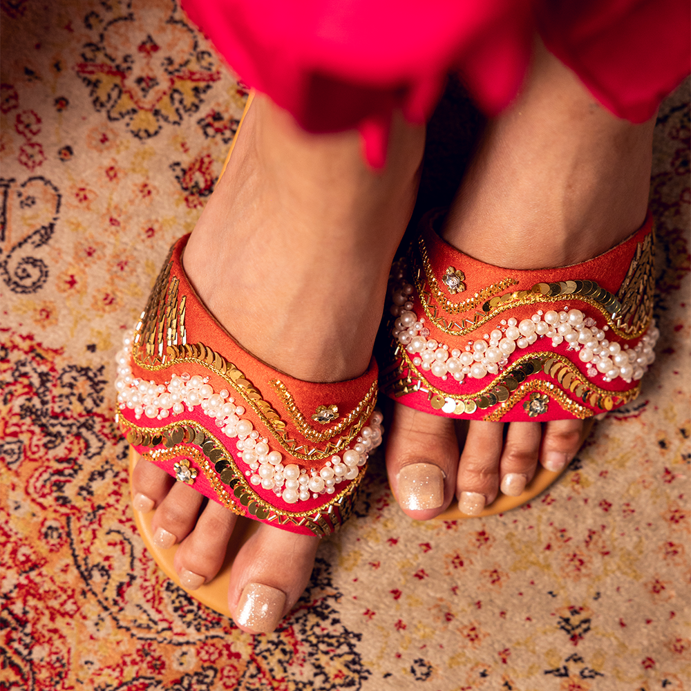 ALBELI HEELS  (Playful pink-orange hues for the muse who walks her own rhythm)