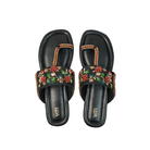 Midnight Bloom Kolhapuri sandals