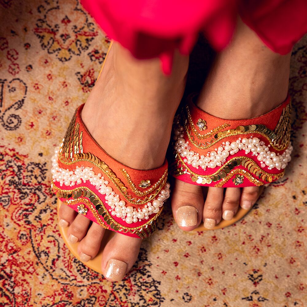 ALBELI HEELS  (Playful pink-orange hues for the muse who walks her own rhythm)