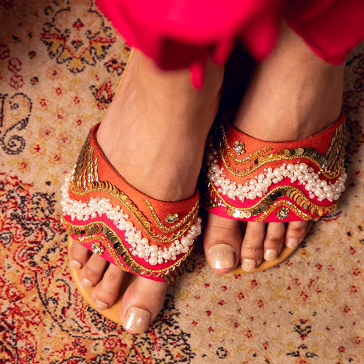 ALBELI HEELS  (Playful pink-orange hues for the muse who walks her own rhythm)